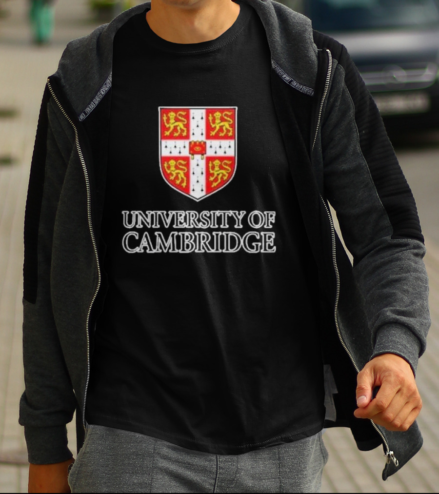 University Of Cambridge Emblem Crest With Lions And Cross T-Shirt