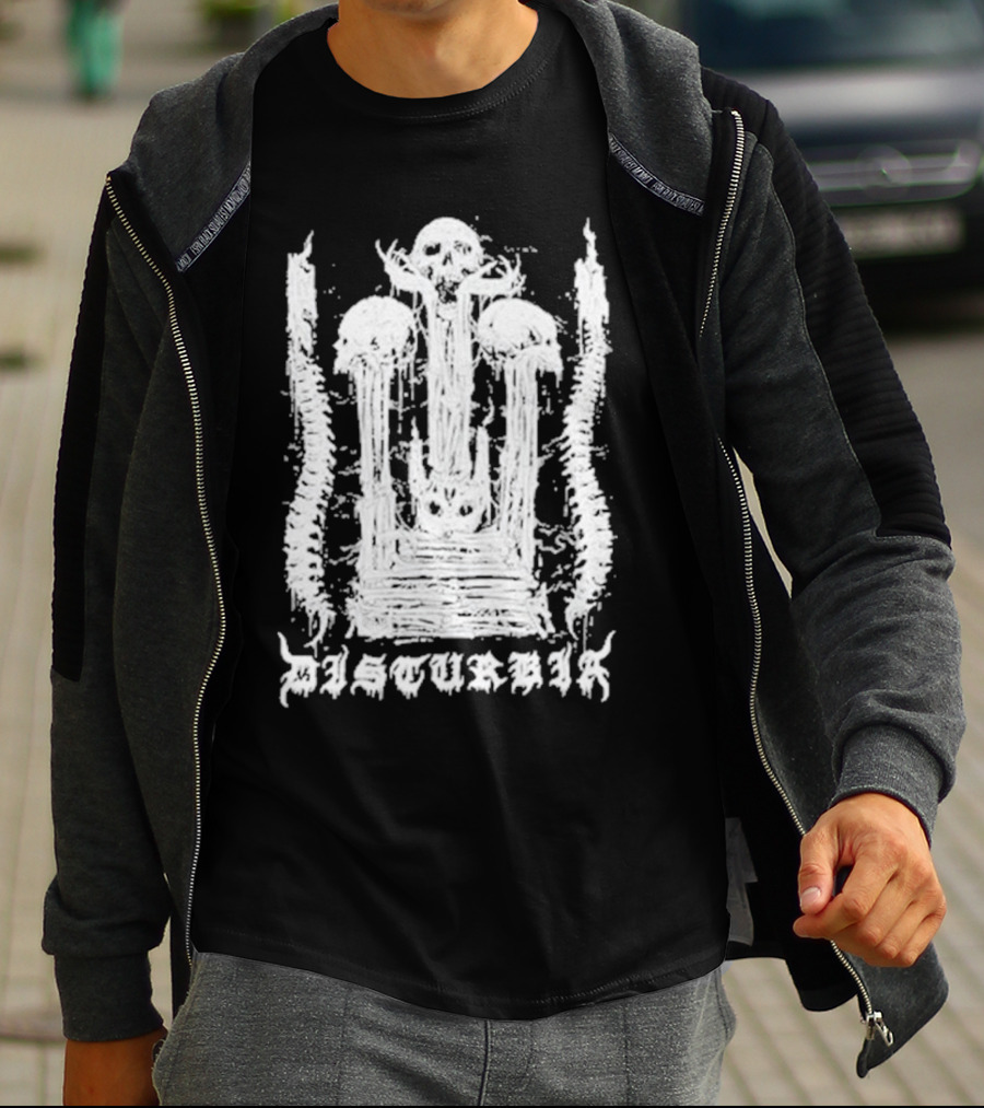 Xenomort Disturbia Skull And Spinal T-Shirt