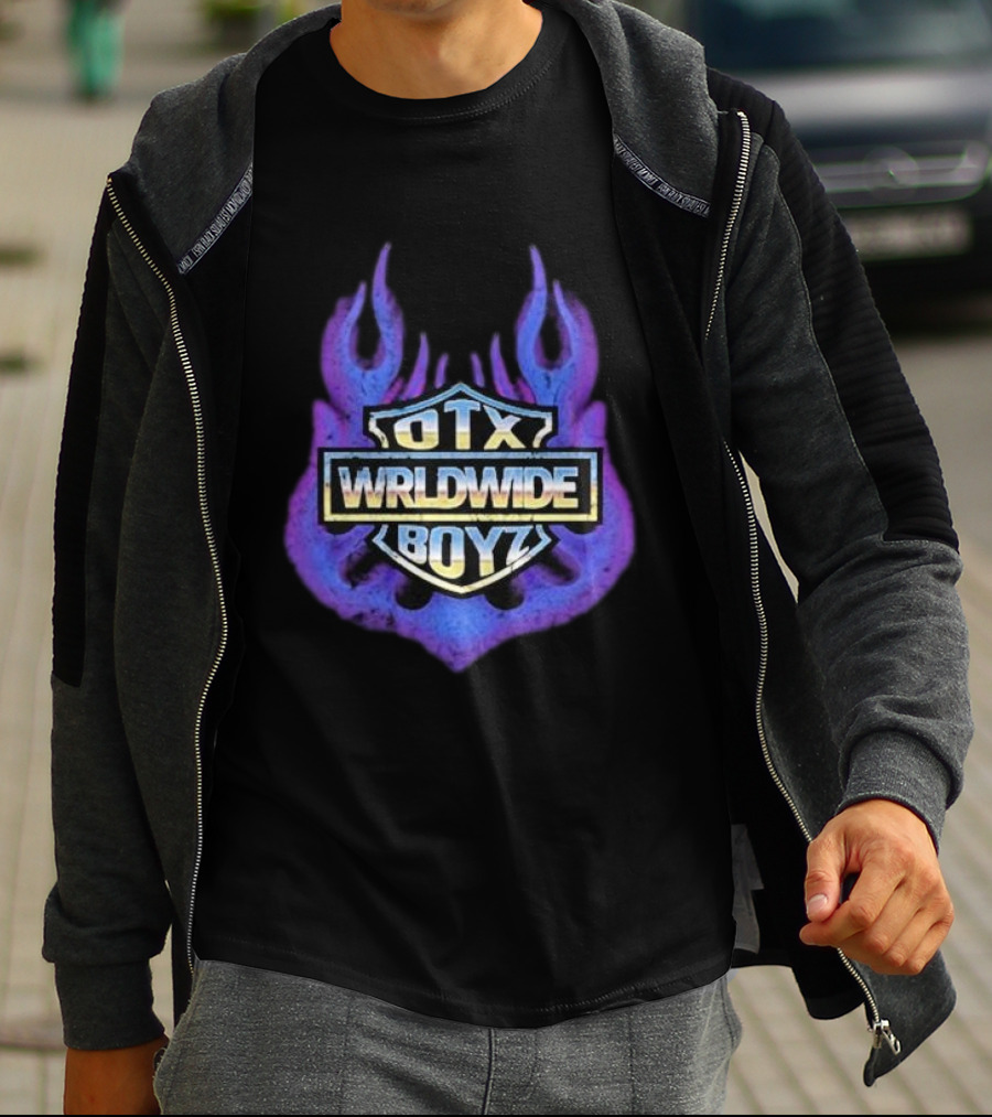 Geezyworld Otx Wrldwide Boyz Flame T-Shirt