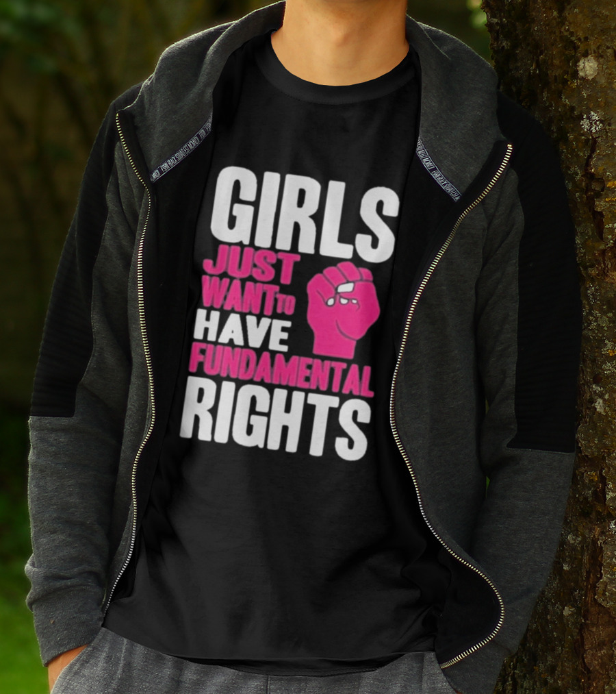 Cyndi Lauper Girls Just Want To Have Fundamental Rights Raised Fist Empowerment T-Shirt