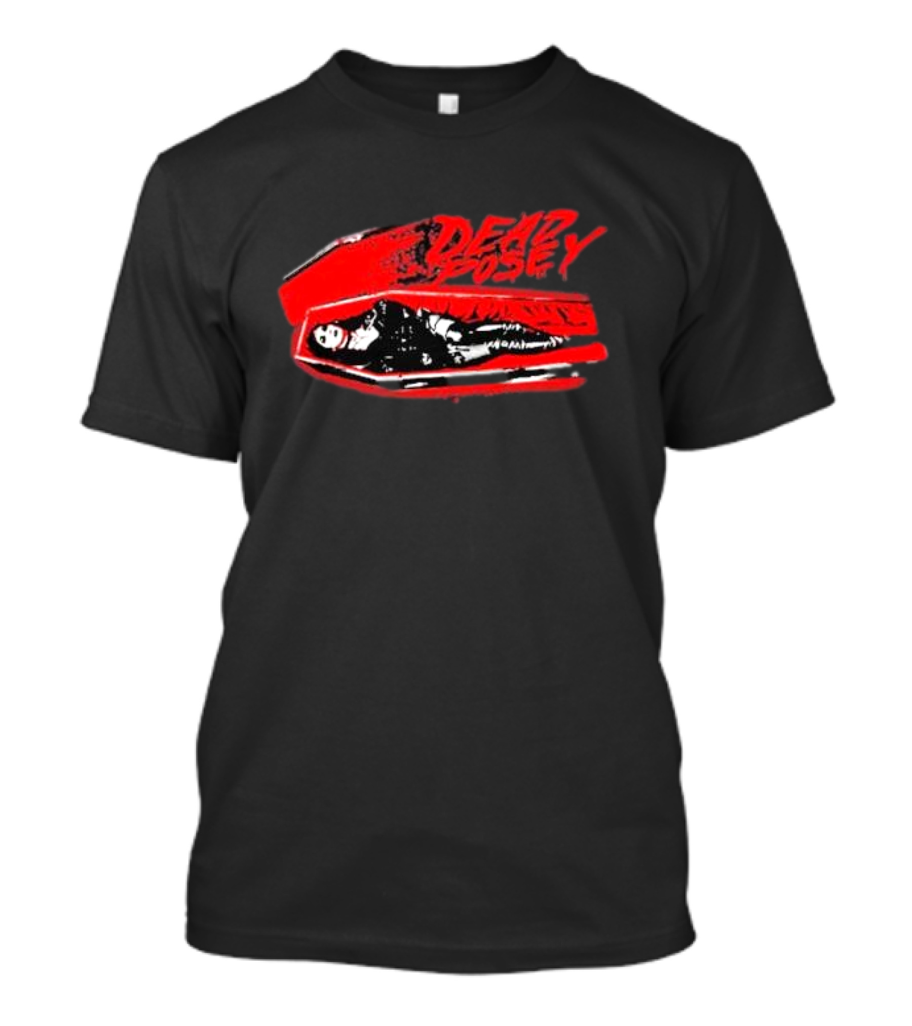 Dead Posey Coffin Red And Black Rock T-Shirt