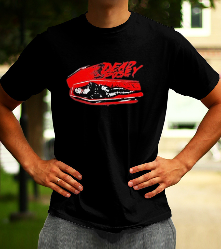Dead Posey Coffin Red And Black Rock T-Shirt
