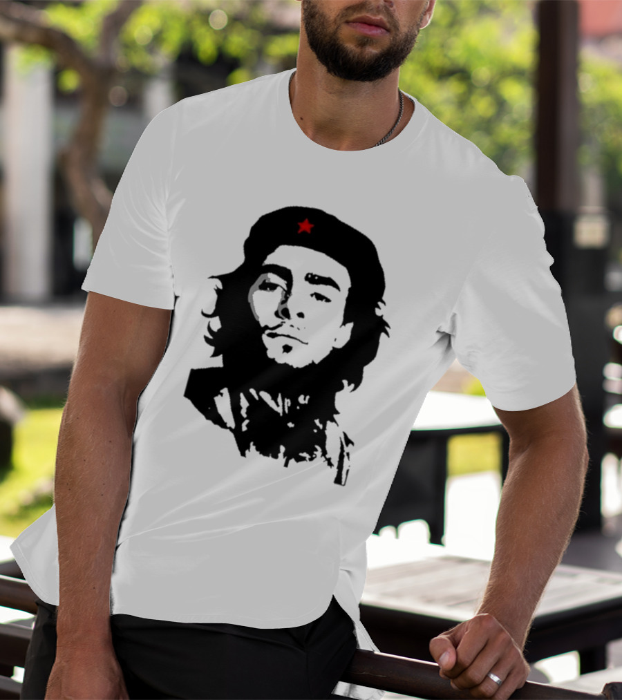 Luigi Mangione Che Guevara Iconic Red Star Beret Face T-Shirt