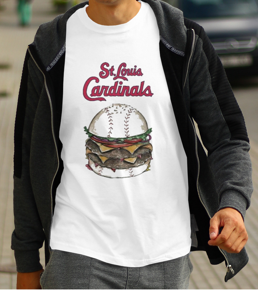 St. Louis Cardinals Baseball Burger T-Shirt
