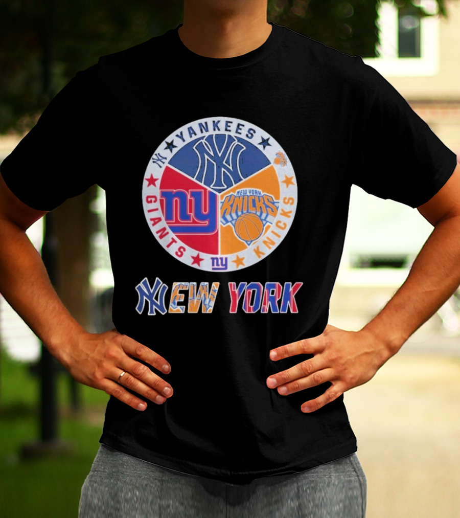 Yankees Giants Knicks New York Sports Teams T-Shirt