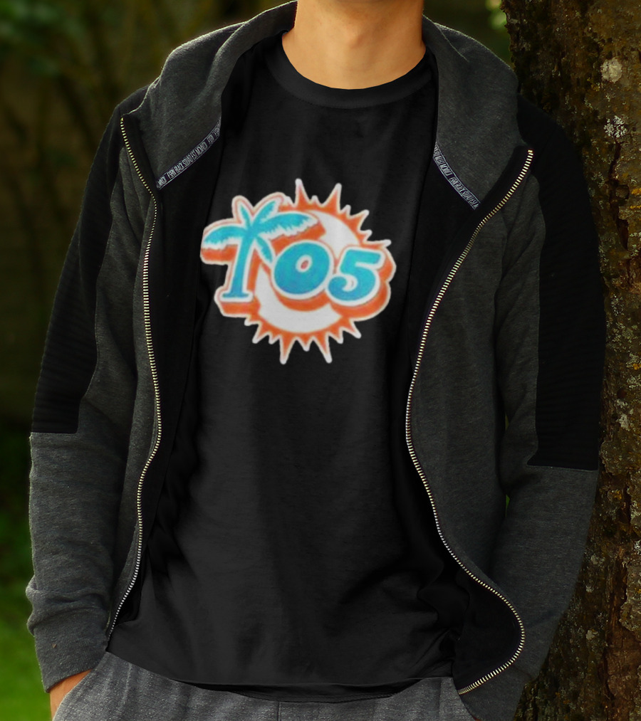T05 Treeofive Tree O Five Miami Dolphins Retro Zip Up T-Shirt