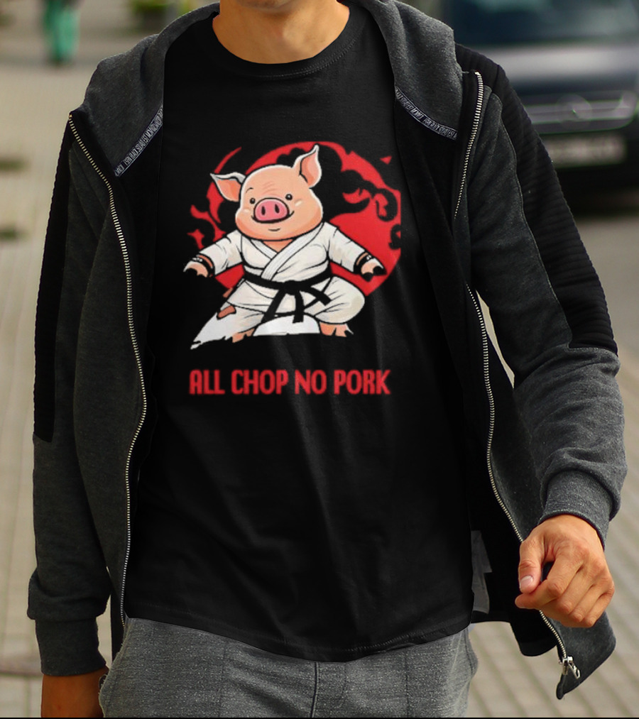 Wrestling Observer Figure Four Weekly All Chop No Pork Karate Pig T-Shirt