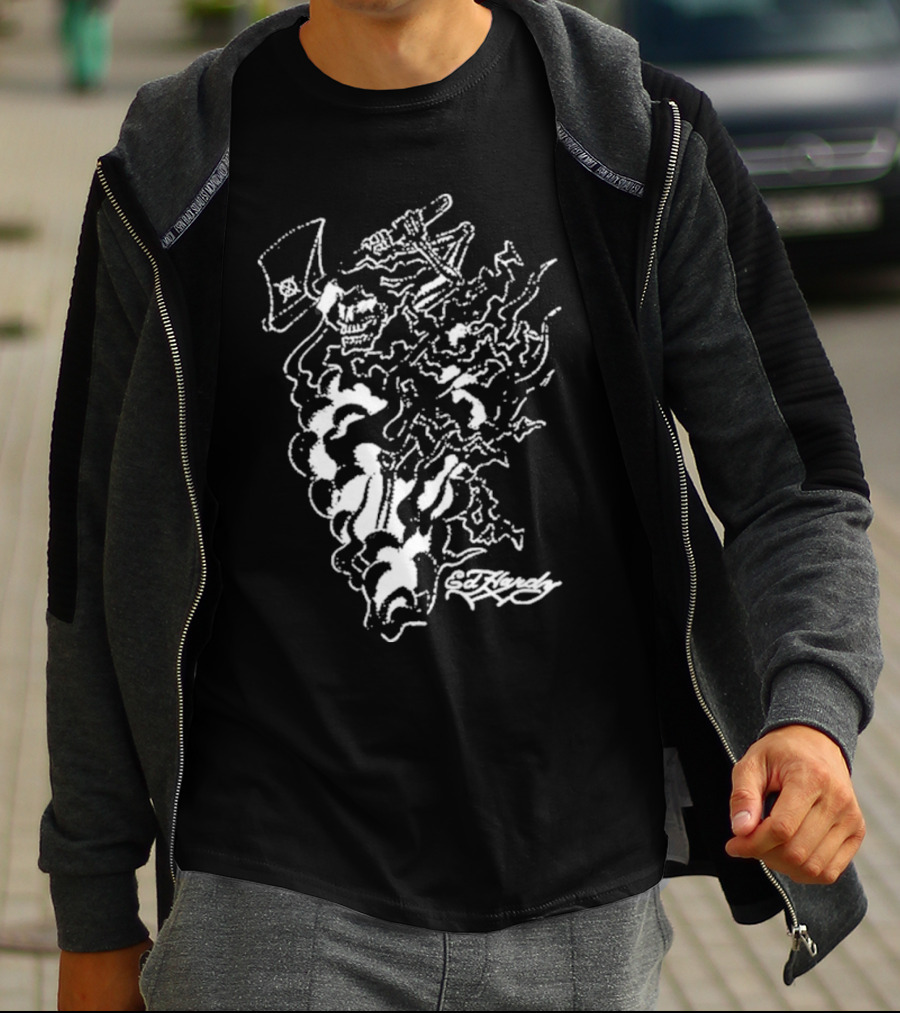 Ken Carson Cat Tiredy Axe Skull Black T-Shirt