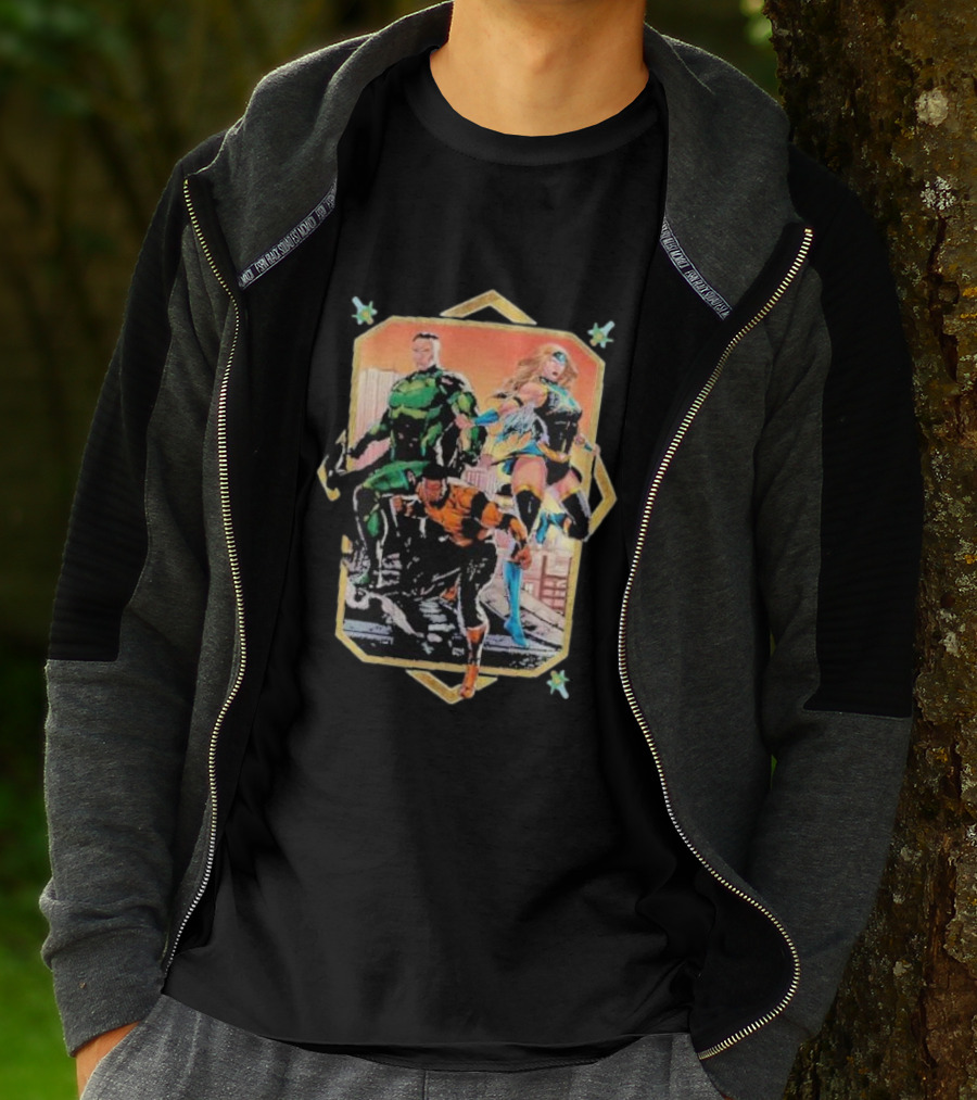 Rippaverse Trinity Unleashed Dynamic Superhero Trio Epic T-Shirt