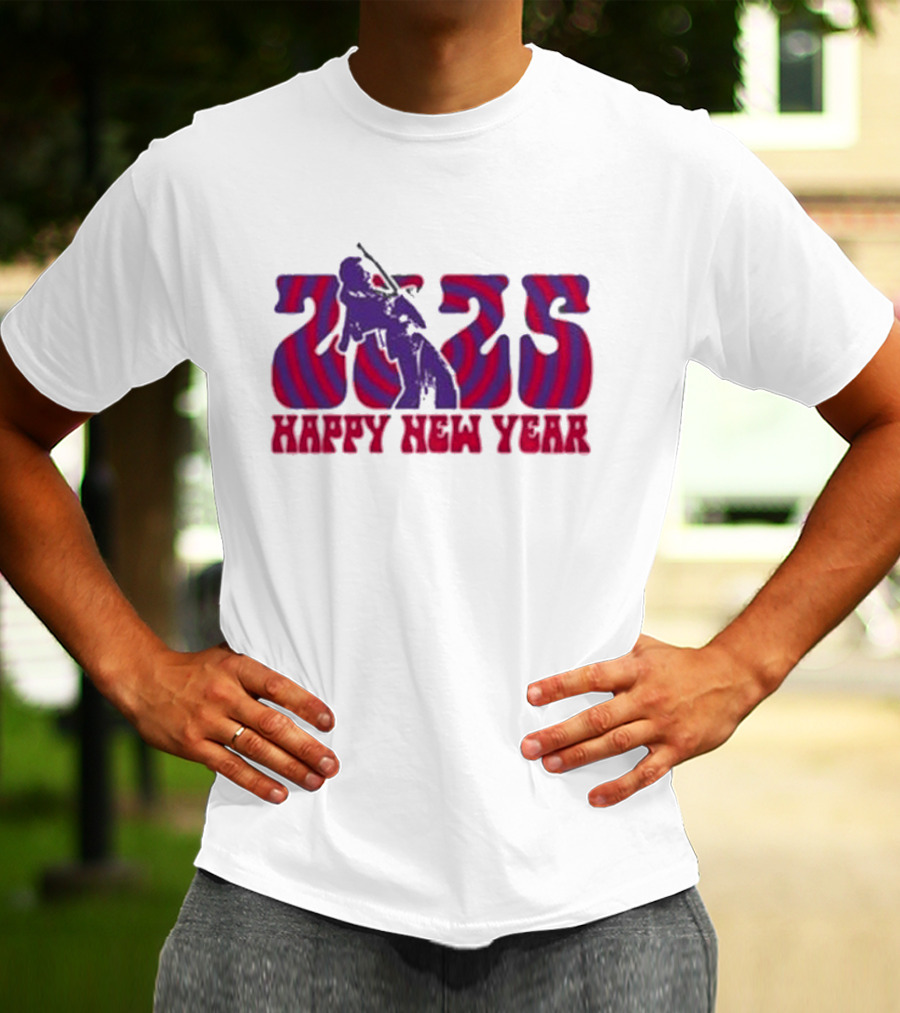 Jimi Hendrix 2025 Happy New Year T-Shirt