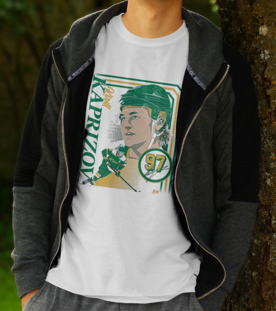 Kirill Kaprizov 97 Iconic Collage Frame T-Shirt