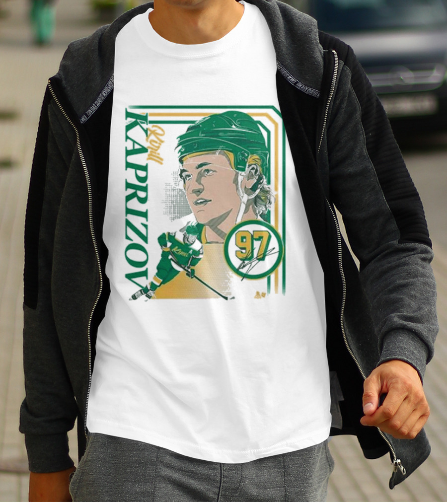 Kirill Kaprizov 97 Iconic Collage Frame T-Shirt