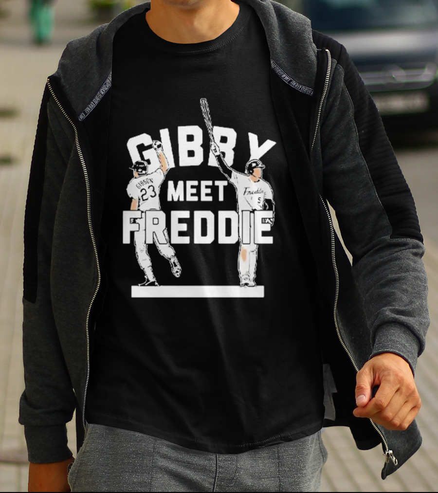 Gibby Meet Freddie Los Angeles Dodgers Baseball Moment T-Shirt