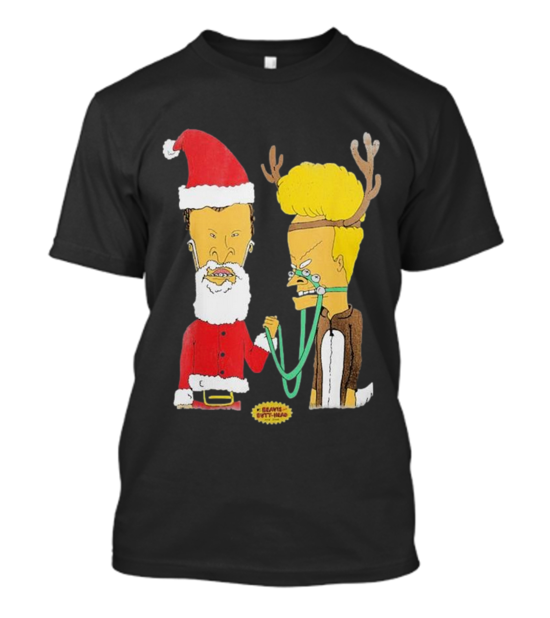 Beavis And Butt-head Santa And Reindeer Christmas T-Shirt