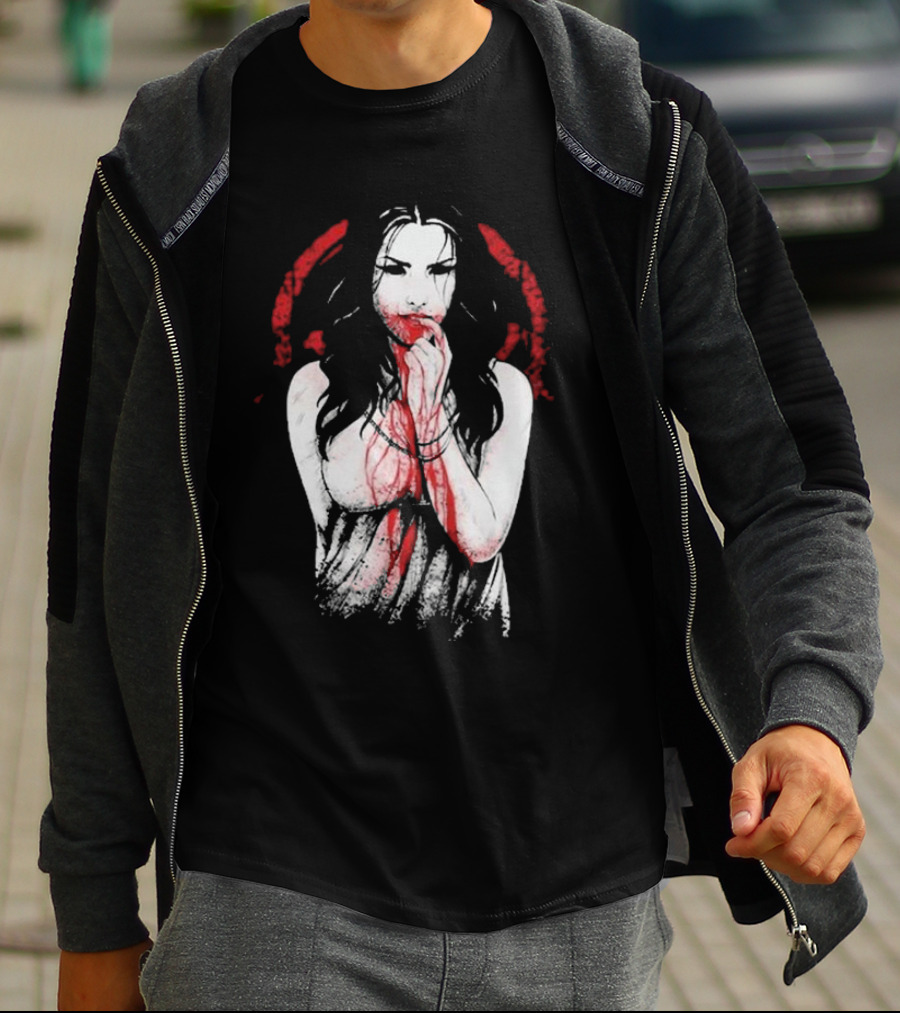 Electric Callboy Eat Me Alive Bloody Woman In Red And Black T-Shirt