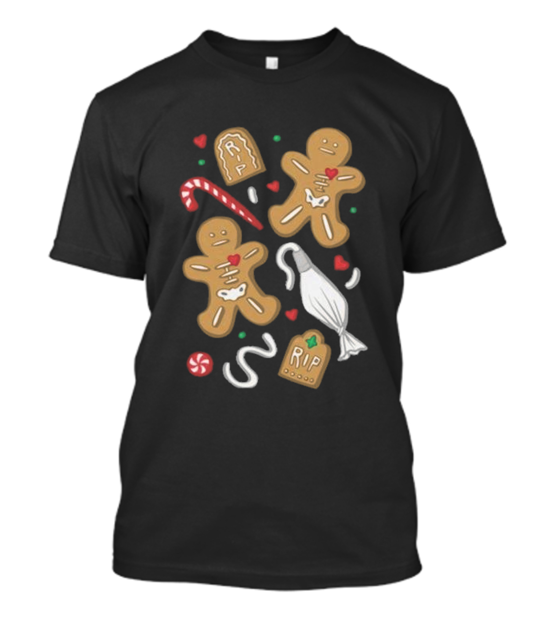 Evan And Katelyn Store Totally Normal Gingerbread Cookies RIP Candy Cane Peppermint T-Shirt