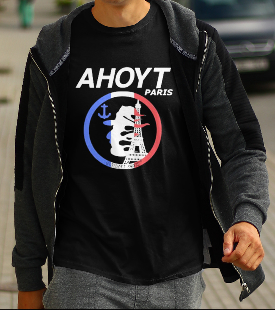 Ahoyt Paris Anchor Eiffel Tower Red Blue Circle No Budget Pirates T-Shirt