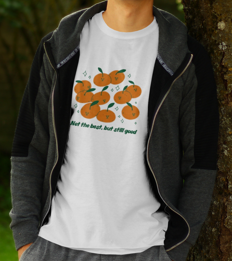 Summer Salt Not The Best But Still Good Cute Orange Faces With Green Leaves T-Shirt