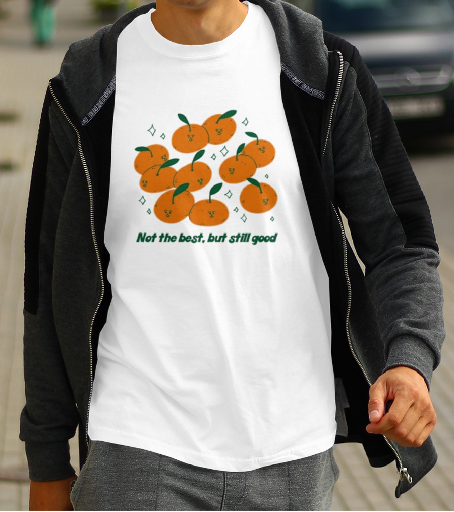 Summer Salt Not The Best But Still Good Cute Orange Faces With Green Leaves T-Shirt