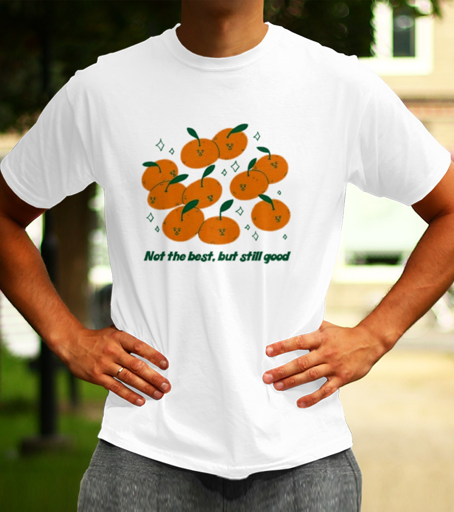 Summer Salt Not The Best But Still Good Cute Orange Faces With Green Leaves T-Shirt