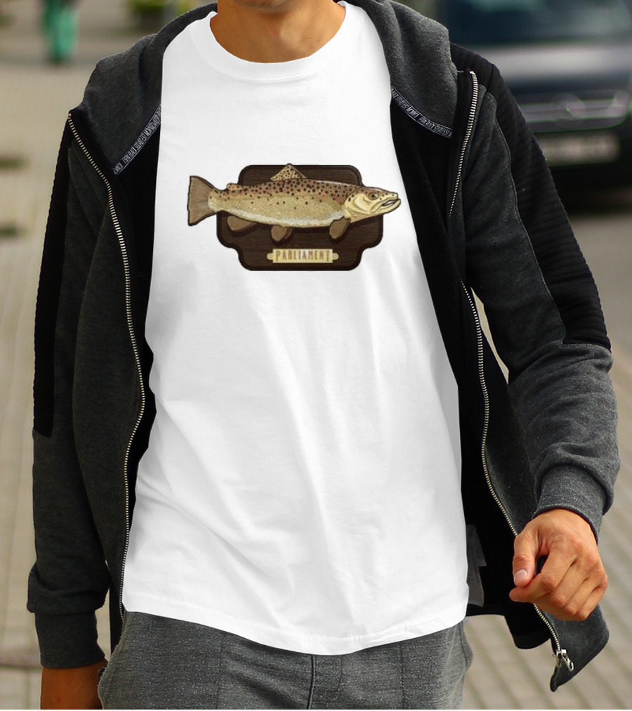 Parliament Brown Trout Fish Plaque T-Shirt