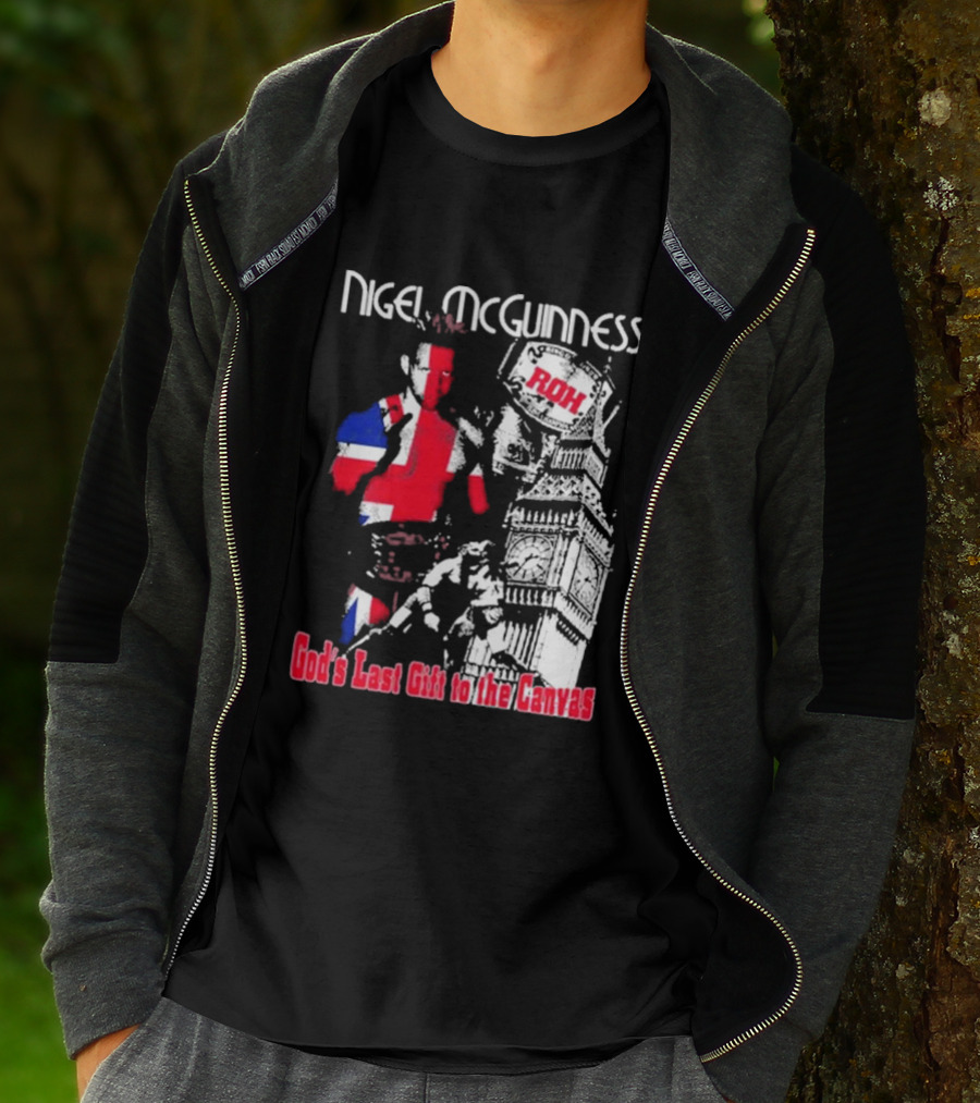 Nigel McGuinness ROH God's Last Gift To The Canvas Union Jack Big Ben T-Shirt