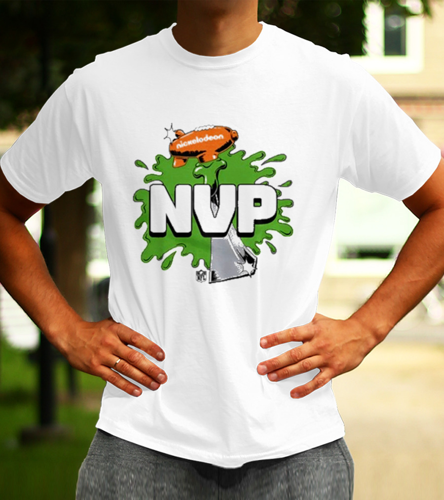 Joe Burrow Nickelodeon NVP Green Slime Trophy NFL Blimp T-Shirt