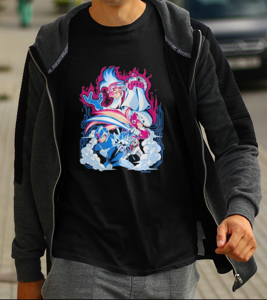 Capcom Mega Man Digital Nightmare Heroic Battle T-Shirt