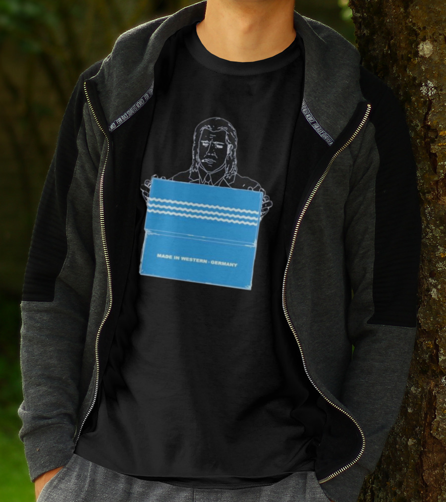 Made In Western Germany Pulp Fiction Blue Box Holder T-Shirt