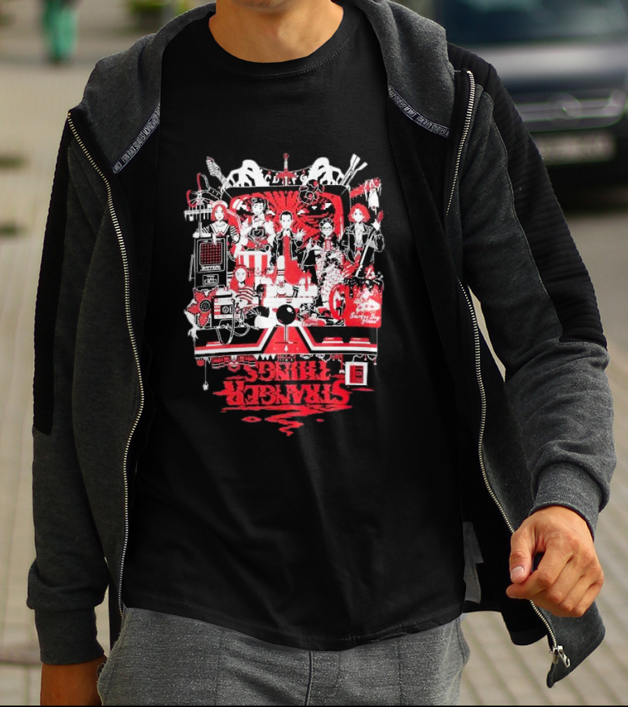 Stranger Things Stranger Things Yusuke Nakamura Characters Collage T-Shirt