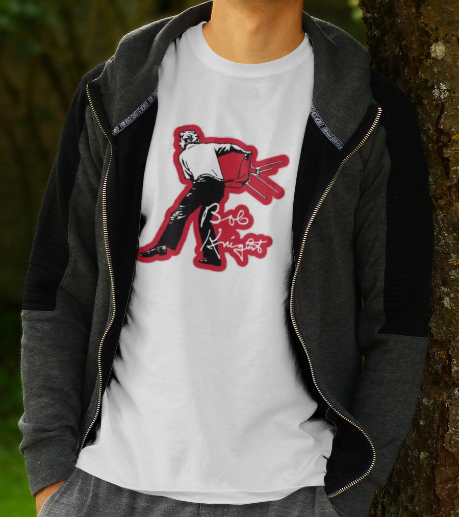 Bob Knight Throwing Chair Basketball Iconic Moment T-Shirt