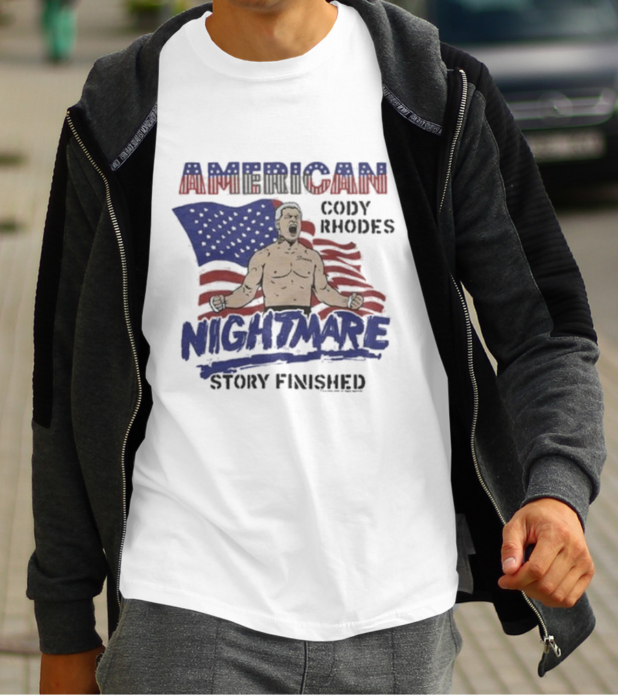 Cody Rhodes American Nightmare Story Finished USA Flag T-Shirt
