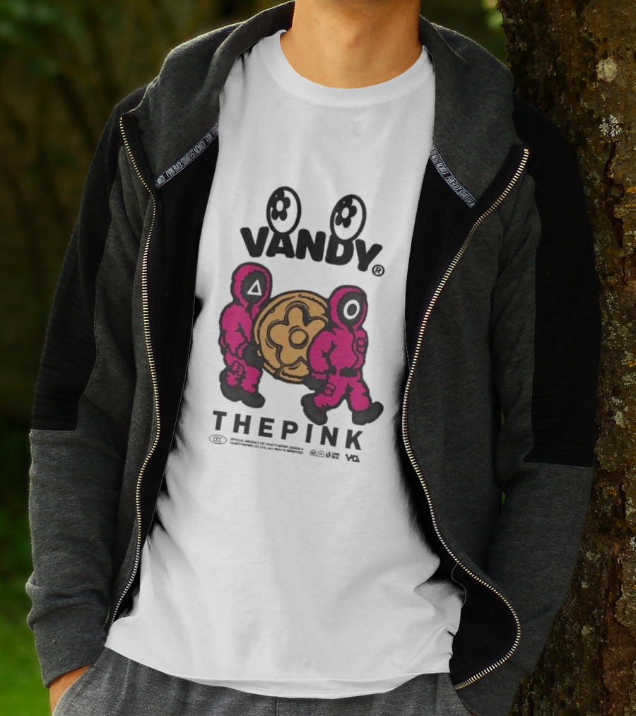 Squid Game X Vandythepink Soldiers Vandy The Pink Collaboration Featuring Iconic Candy T-Shirt