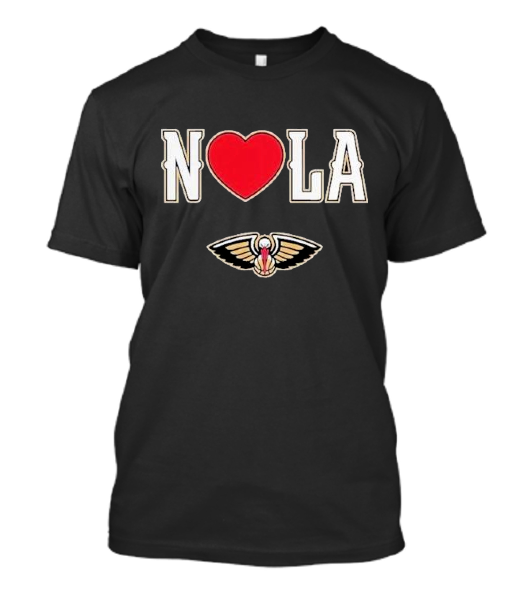 New Orleans Pelicans Heart NOLA Love With Pelicans T-Shirt