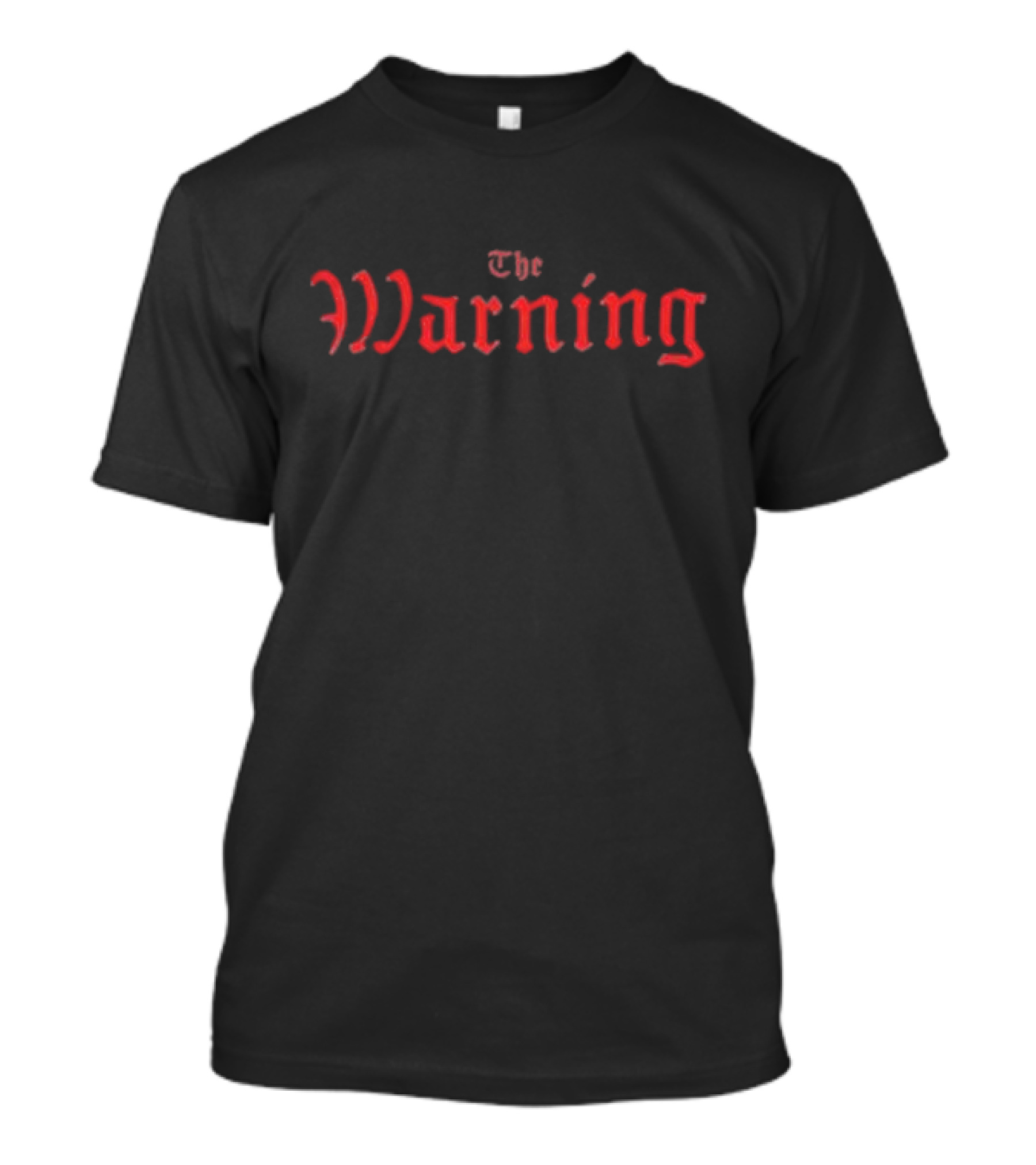 The Warning Red Tw Logo Gothic Text T-Shirt