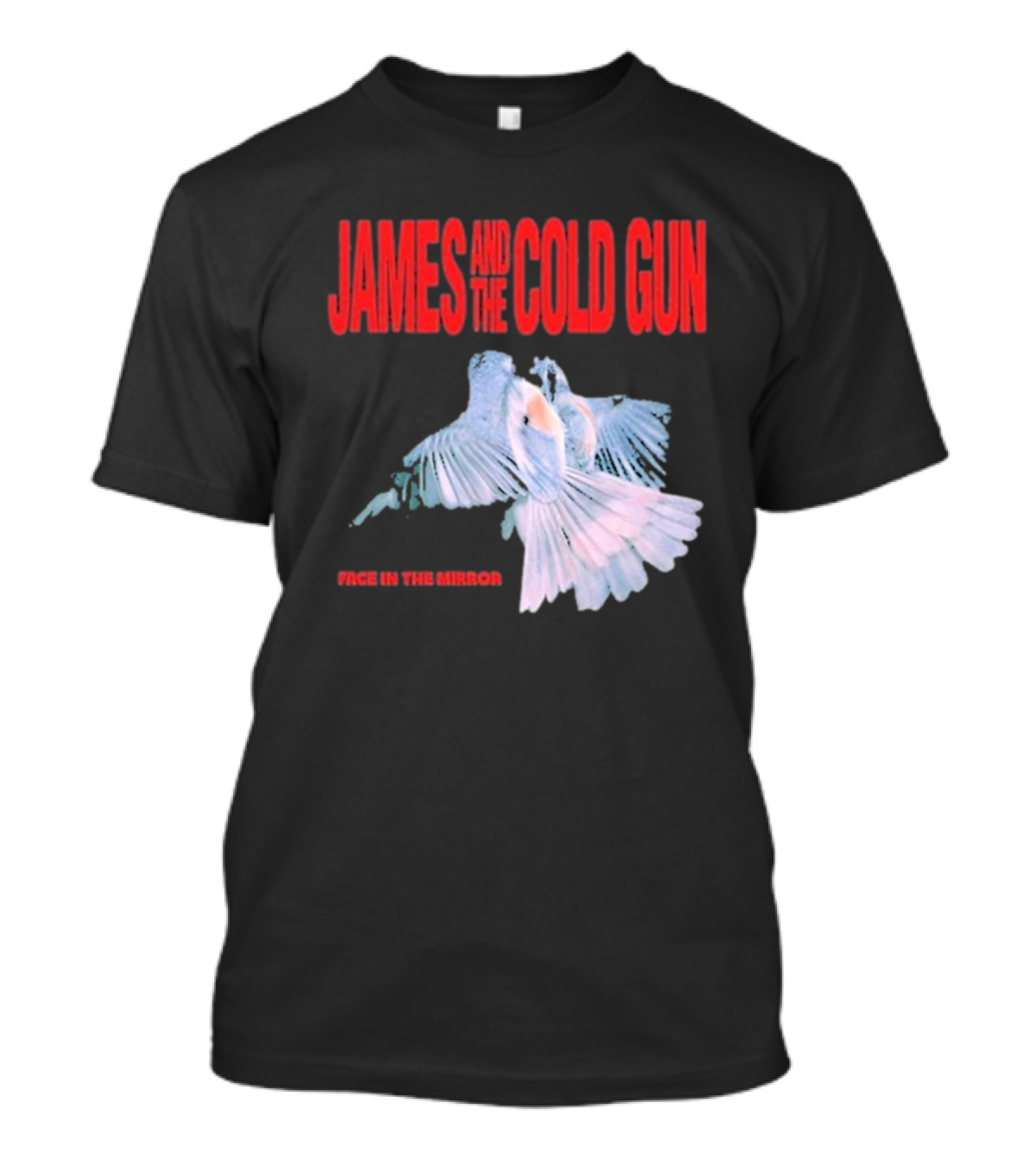 James And The Cold Gun Face In The Mirror Birds Image T-Shirt