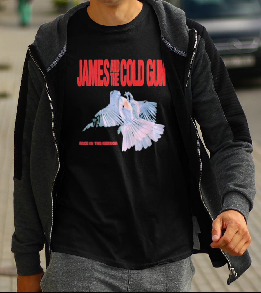 James And The Cold Gun Face In The Mirror Birds Image T-Shirt