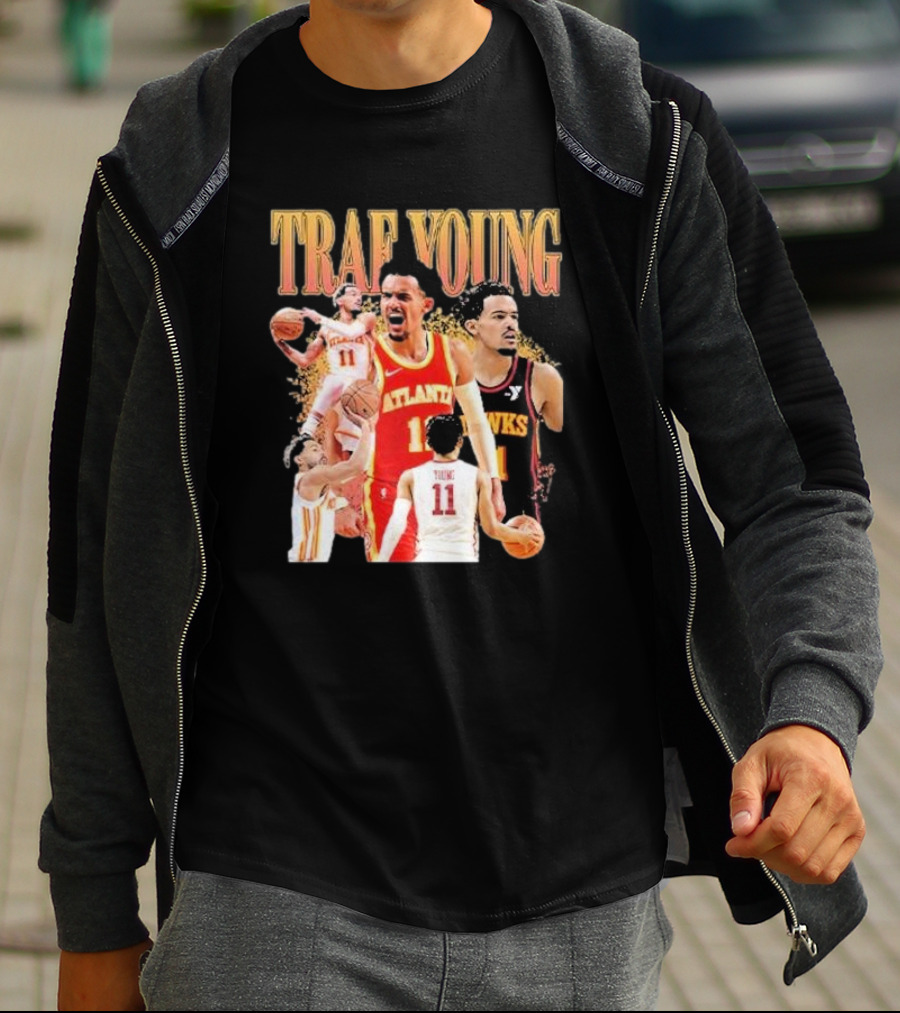 Trae Young Atlanta Hawks Basketball Collage T-Shirt