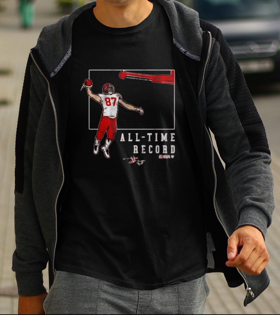 Travis Kelce 87 All-Time Record Touchdown NFL Football T-Shirt