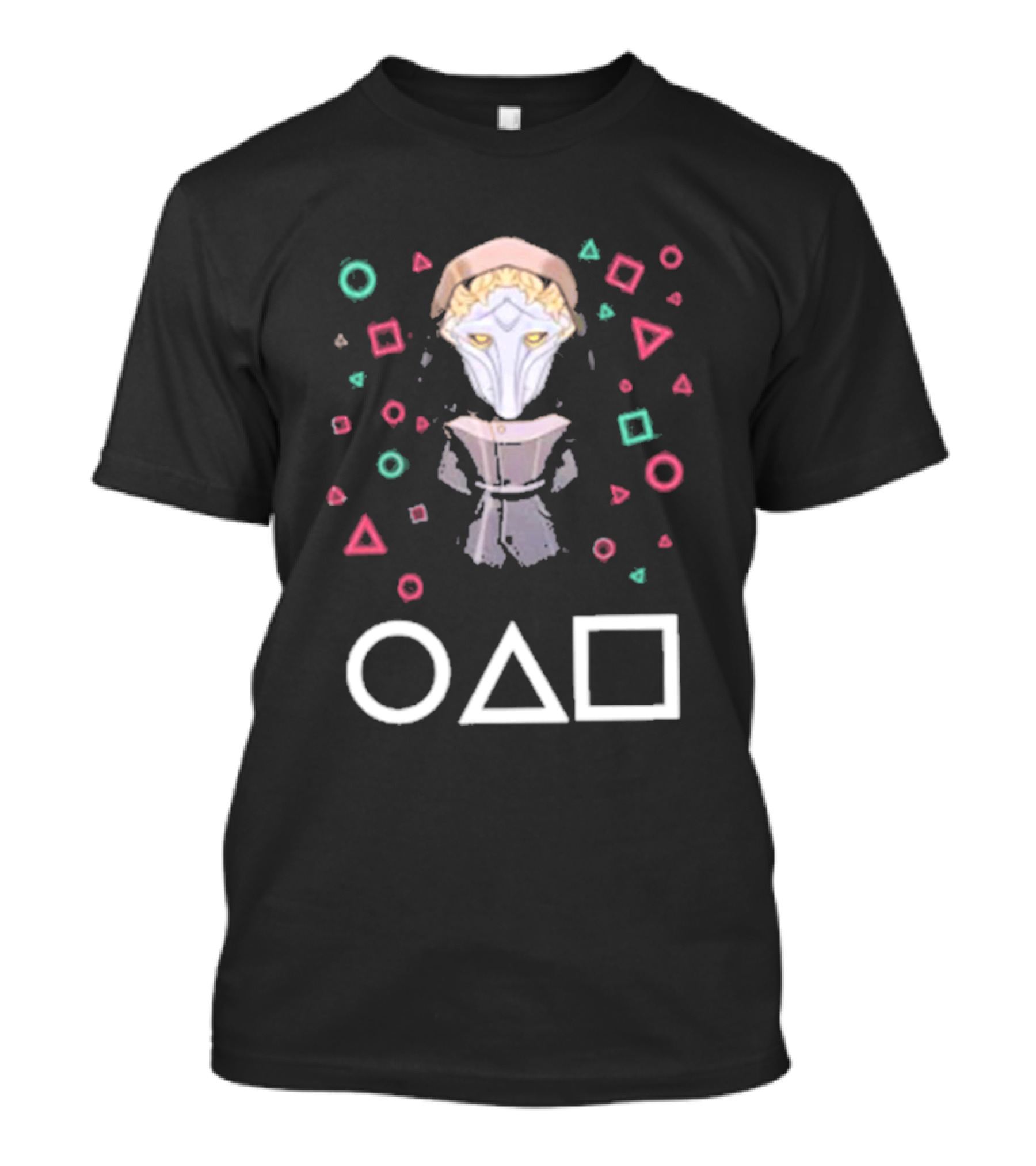Viktor Arcane Squid Game Front Man Mask Symbols T-Shirt