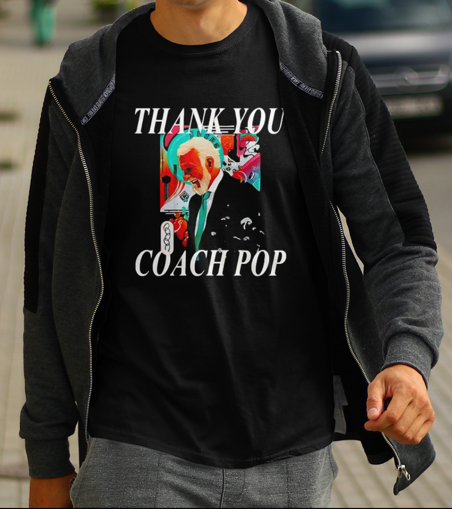 Thank You Coach Pop San Antonio Spurs Gregg Popovich Celebration T-Shirt