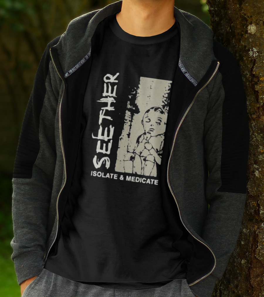 Seether Isolate And Medicate Grunge Child Sketch T-Shirt