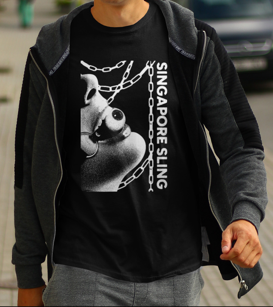 SINGAPORE SLING Mask Chains Artwork T-Shirt