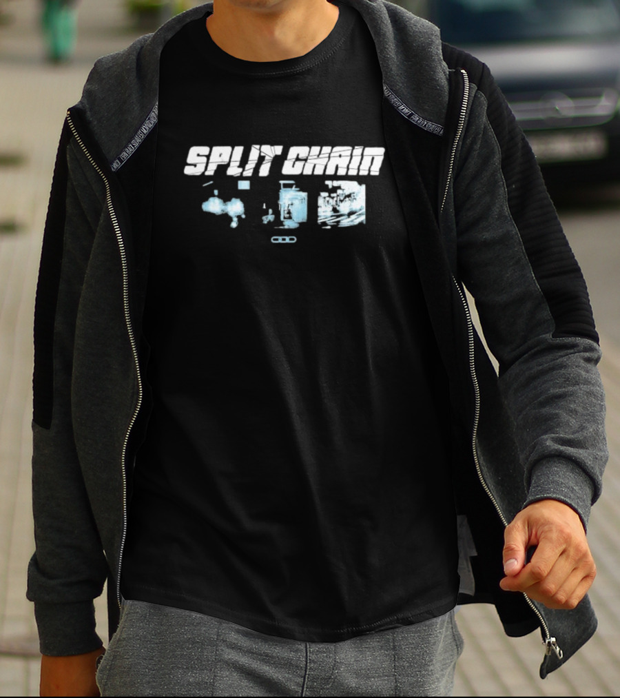 Split Chain Motionblur Exploring Futuristic Machinery And Abstract Dynamics T-Shirt