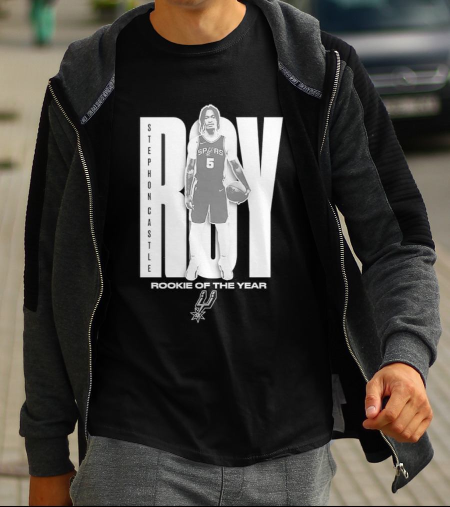 Stephon Castle San Antonio Spurs 2025 ROTY Prediction NBA Rookie Of The Year T-Shirt