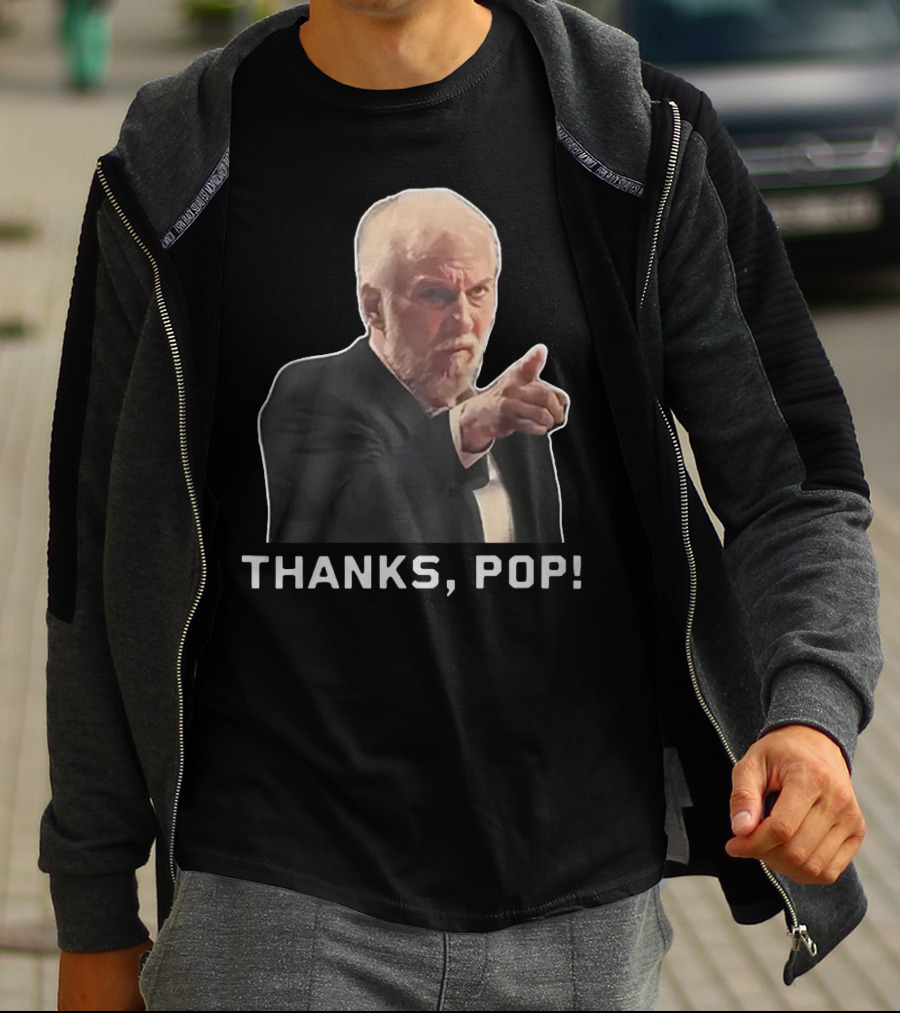 Steve Kerr Gregg Popovich Thanks Pop Pointing Gesture T-Shirt