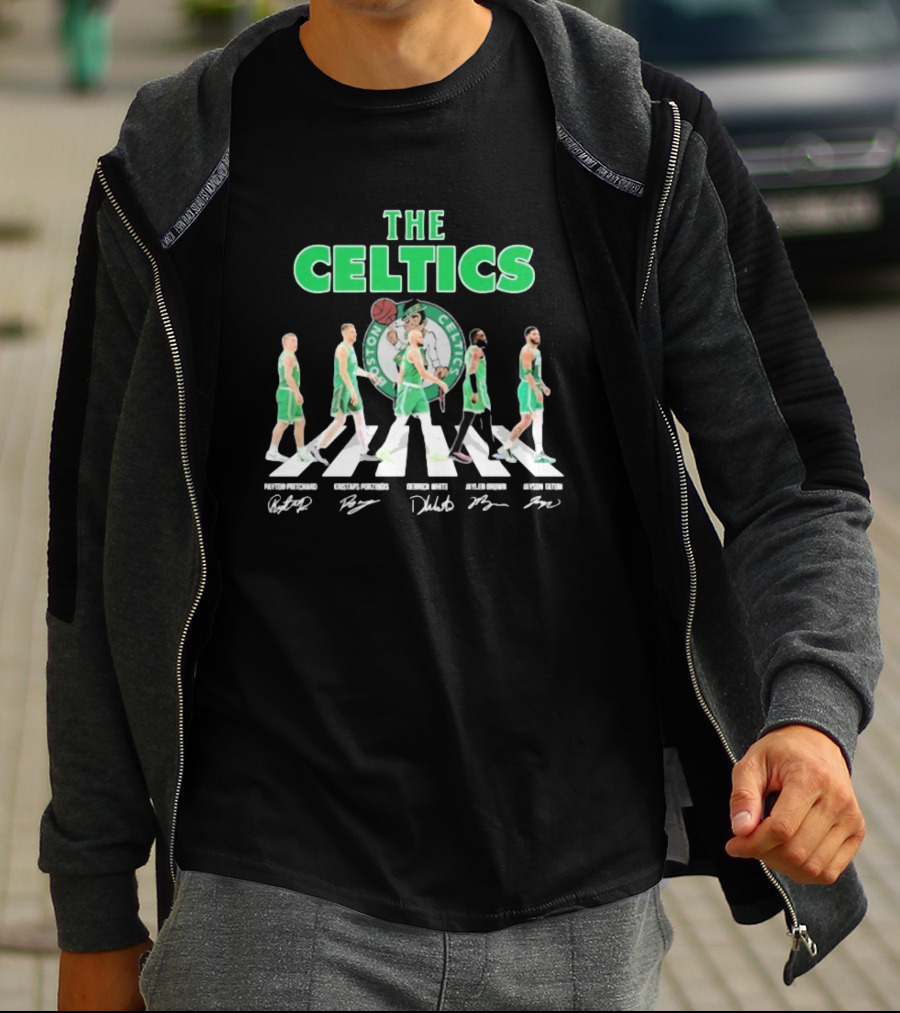 Boston Celtics Abbey Road Player Signatures T-Shirt