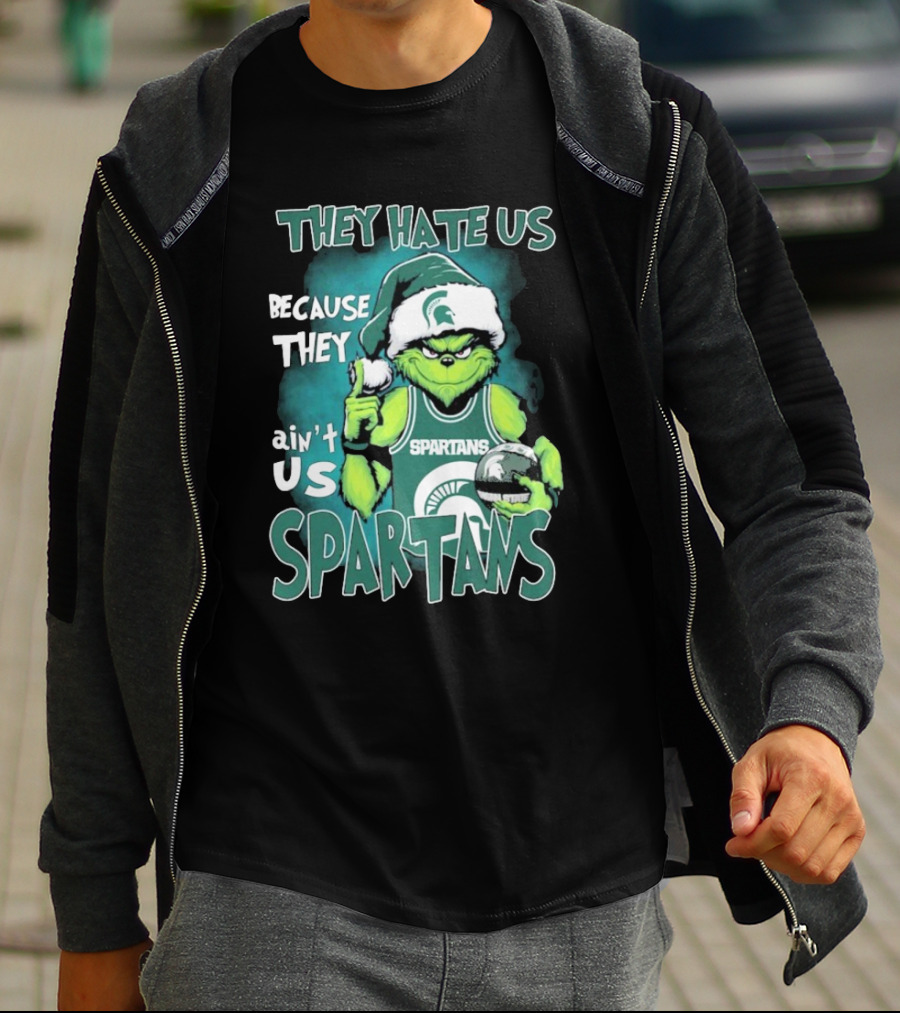 The Grinch They Hate Us Because They Ain’t Us Spartans T-Shirt