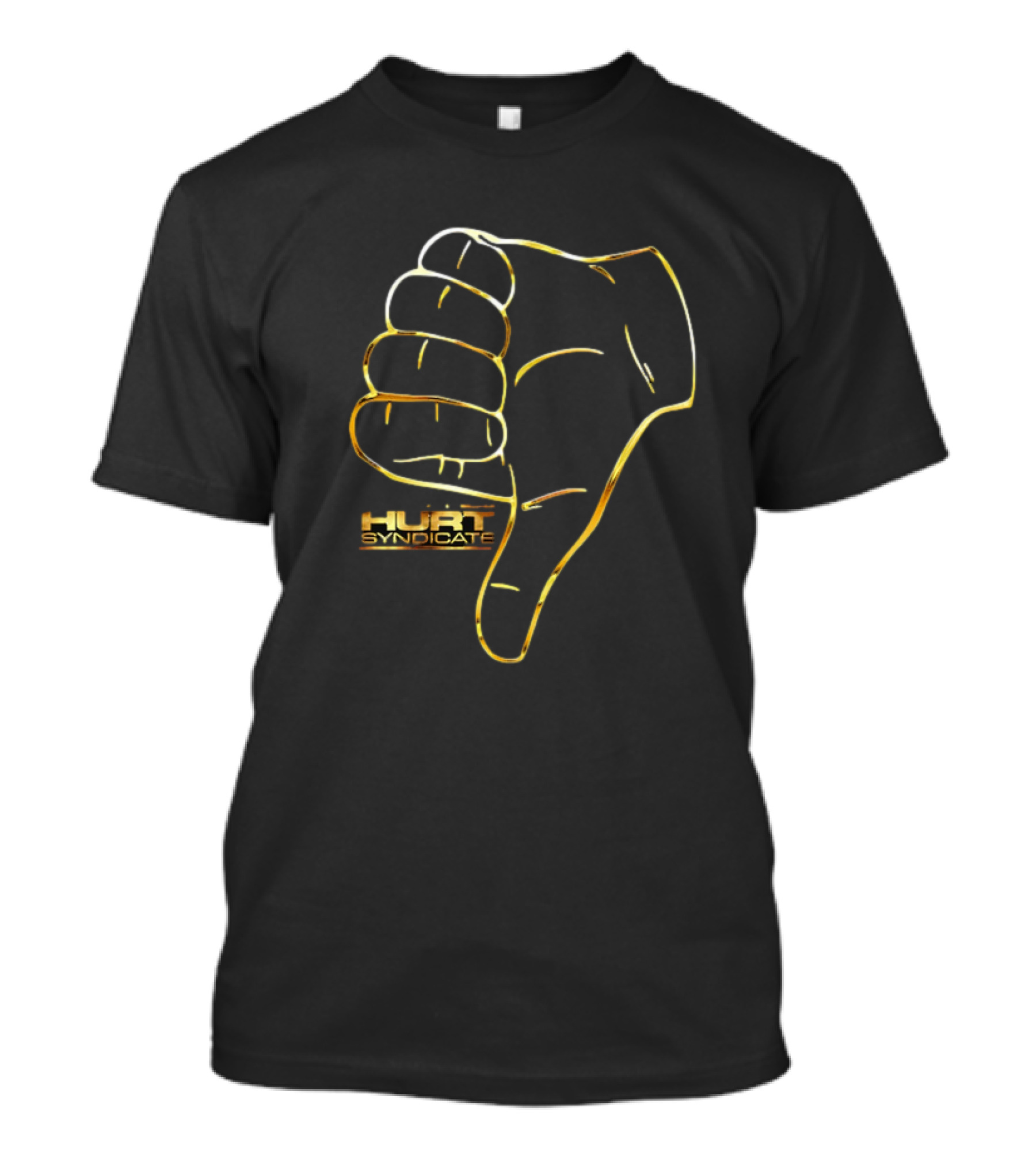 Hurt Syndicate Gold Thumbs Down T-Shirt