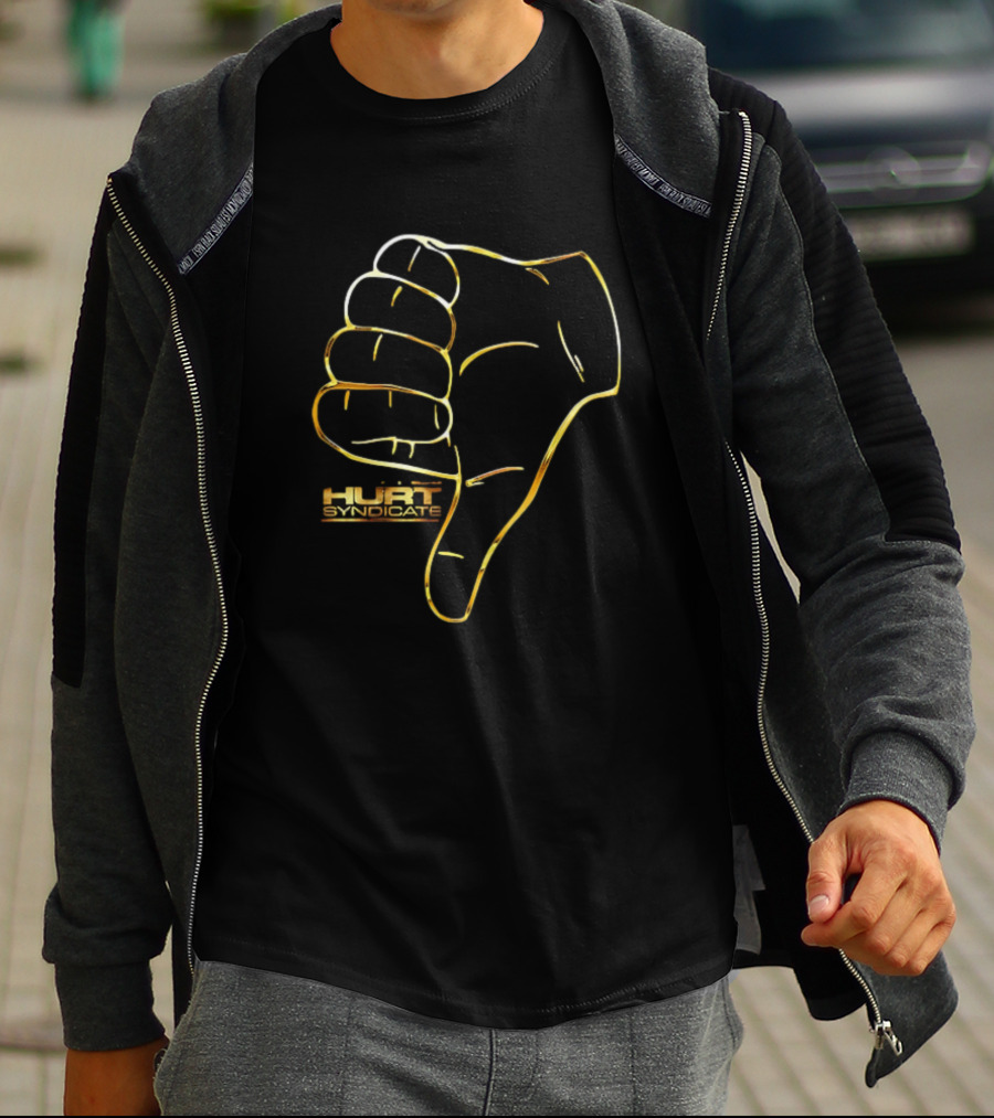 Hurt Syndicate Gold Thumbs Down T-Shirt
